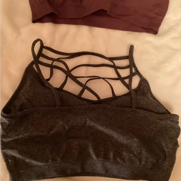 Zenana Outfitters Strappy Bralette Gray - Picture 3 of 4